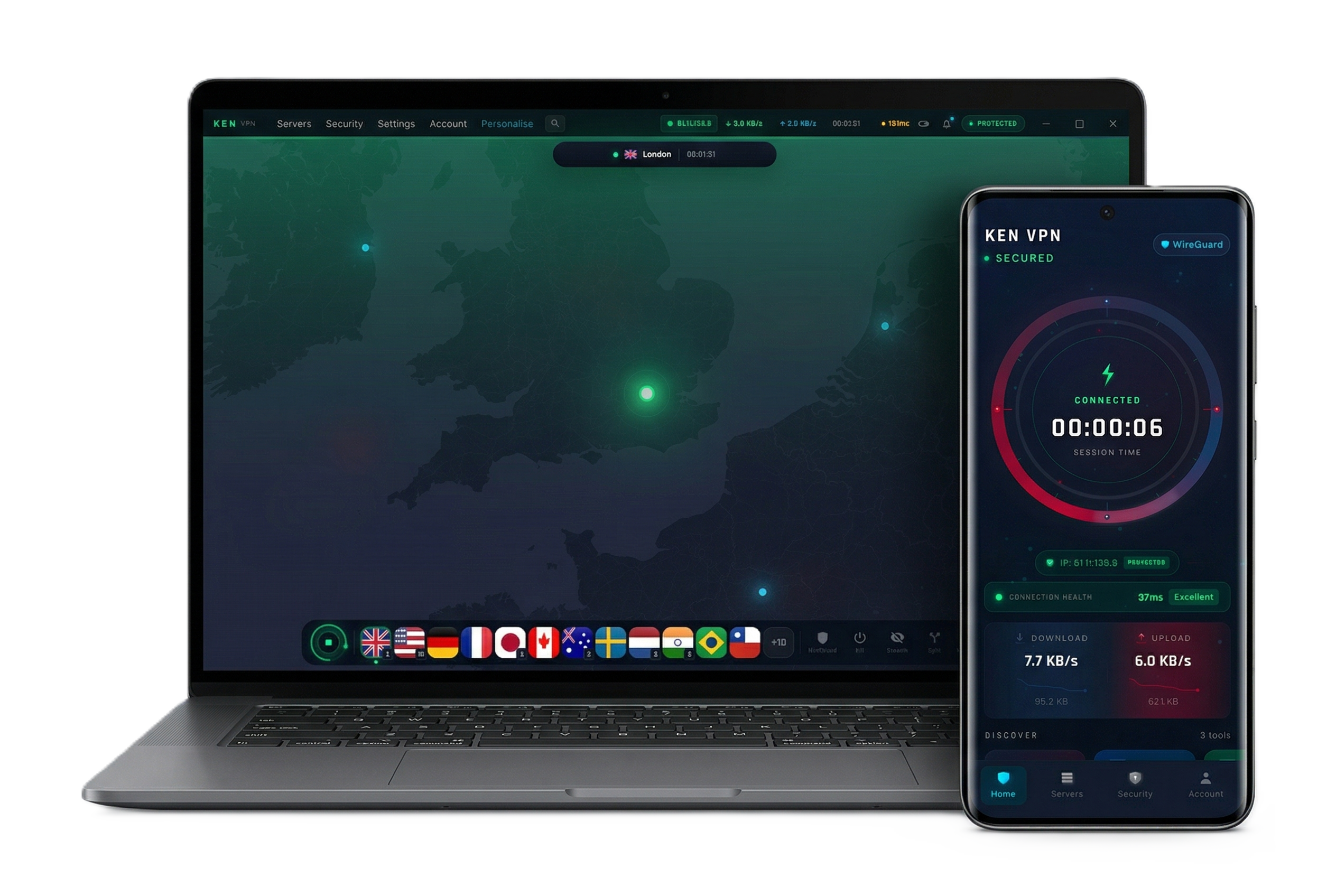 KEN VPN desktop and mobile app