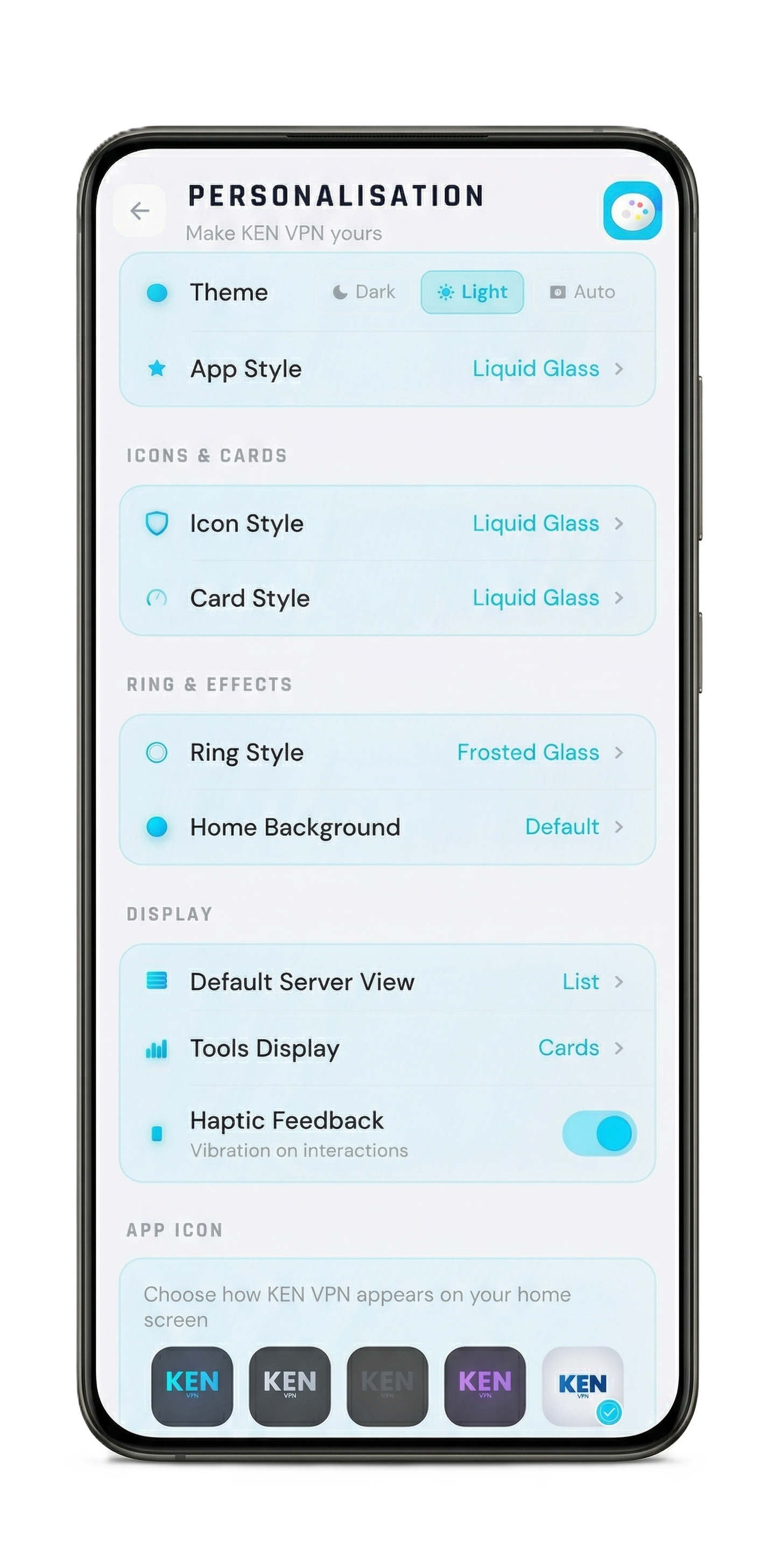 KEN VPN mobile personalise
